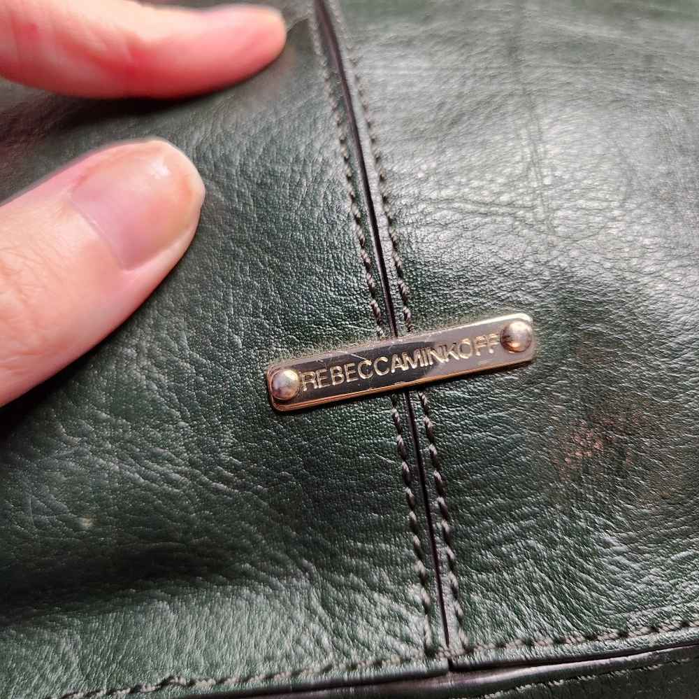Rebecca Minkoff Jasper Hobo Leather Bucket Bag Hunter Green - Picture 5 of 15